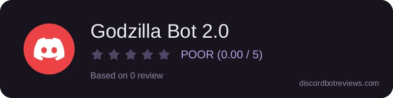 Rating banner for Godzilla Bot 2.0