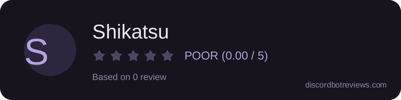 Rating widget preview for Shikatsu