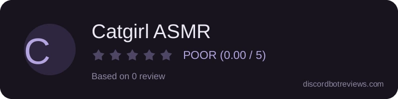 Rating widget preview for Catgirl ASMR
