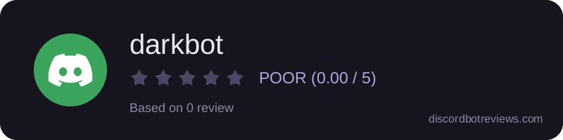 Rating widget preview for darkbot