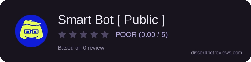 Rating widget preview for Smart Bot [ Public ]