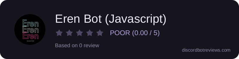 Rating widget preview for Eren Bot (Javascript)