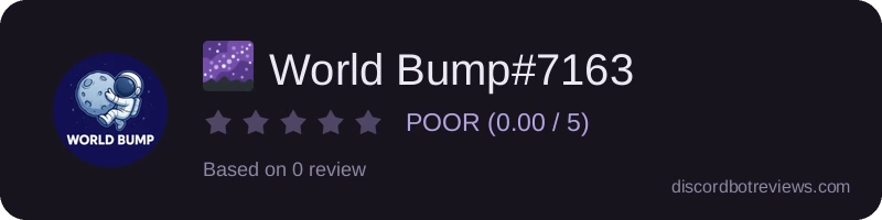 Rating widget preview for 🌌 World Bump#7163