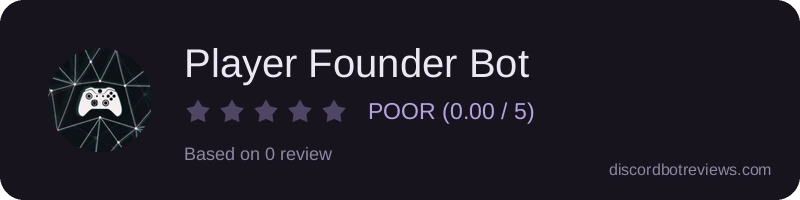Rating widget preview for Player Founder Bot
