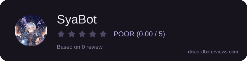 Rating widget preview for SyaBot