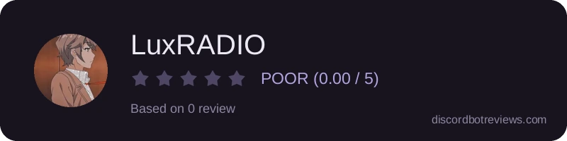 Rating widget preview for LuxRADIO