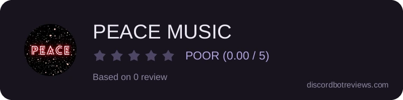 Rating widget preview for PEACE MUSIC