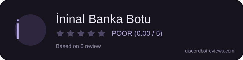 Rating widget preview for İninal Banka Botu
