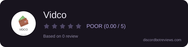 Rating widget preview for Vidco