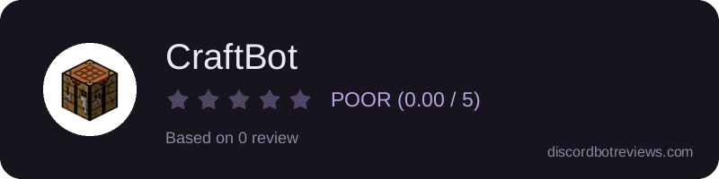Rating widget preview for CraftBot