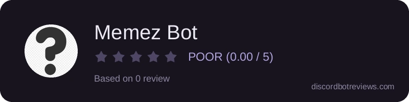 Rating widget preview for Memez Bot