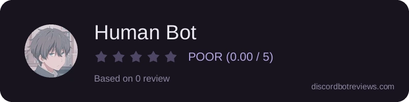Rating widget preview for Human Bot