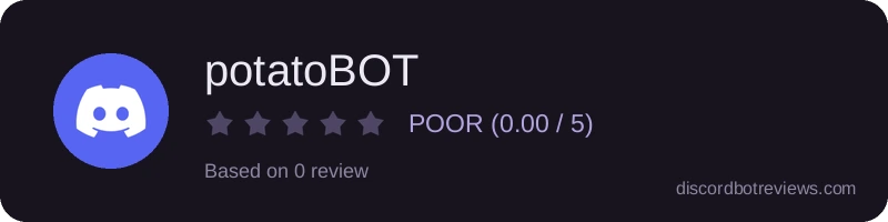 Rating widget preview for potatoBOT