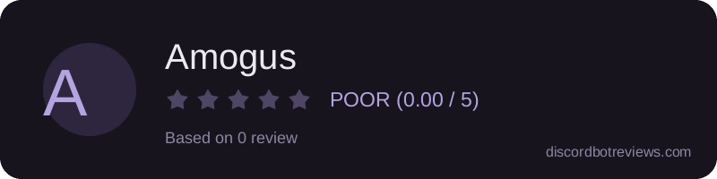 Rating banner for Amogus