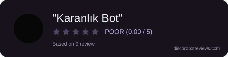 Rating widget preview for "Karanlık Bot"