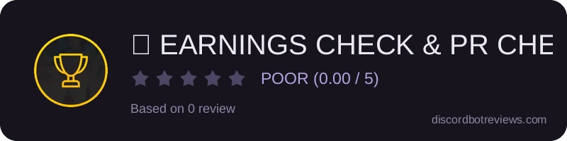 Rating widget preview for 🤡 EARNINGS CHECK & PR CHECK 🤡