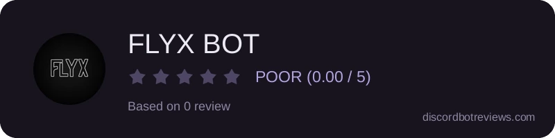 Rating widget preview for FLYX BOT