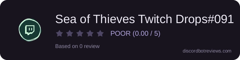 Rating widget preview for Sea of Thieves Twitch Drops#0910