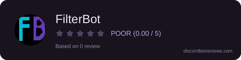 Rating widget preview for FilterBot