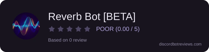 Rating widget preview for Reverb Bot [BETA]