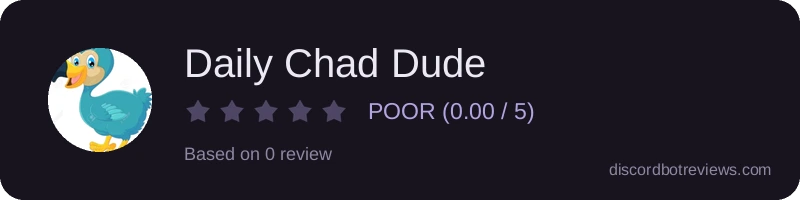 Rating widget preview for Daily Chad Dude