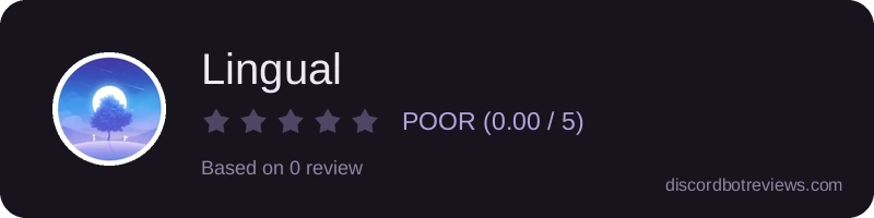 Rating widget preview for Lingual