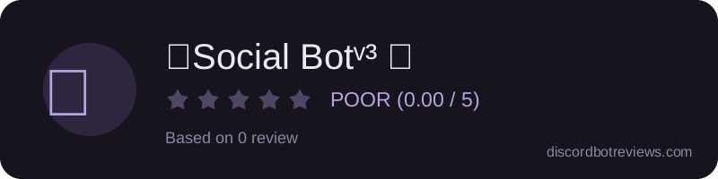 Rating widget preview for 👑Social Botᵛ³ 👑