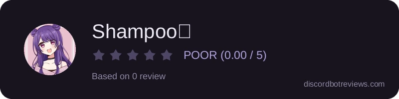 Rating widget preview for Shampoo✨