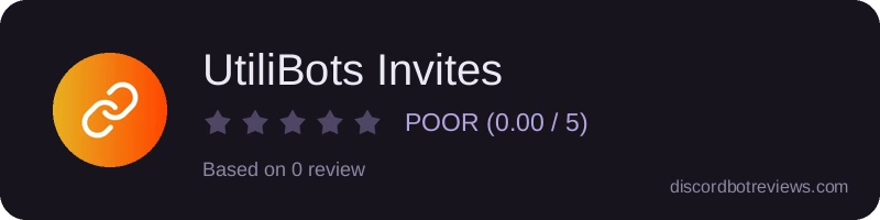 Rating widget preview for UtiliBots Invites