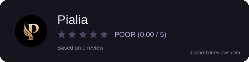 Rating widget preview for Pialia