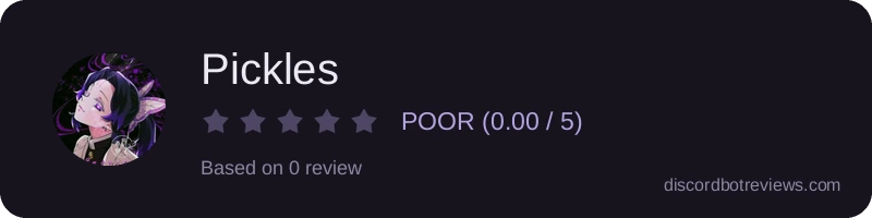 Rating widget preview for Pickles