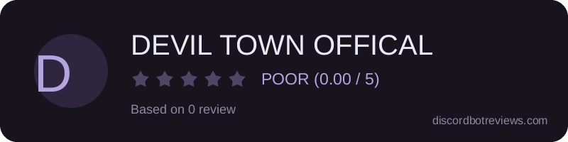 Rating widget preview for DEVIL TOWN OFFICAL