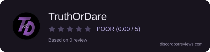 Rating widget preview for TruthOrDare