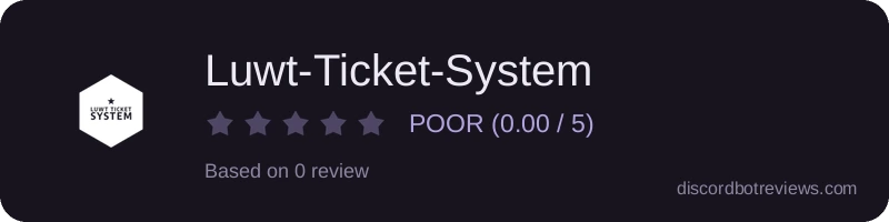 Rating widget preview for Luwt-Ticket-System