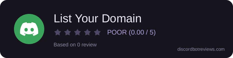 Rating widget preview for List Your Domain