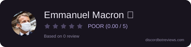 Rating widget preview for Emmanuel Macron ✔