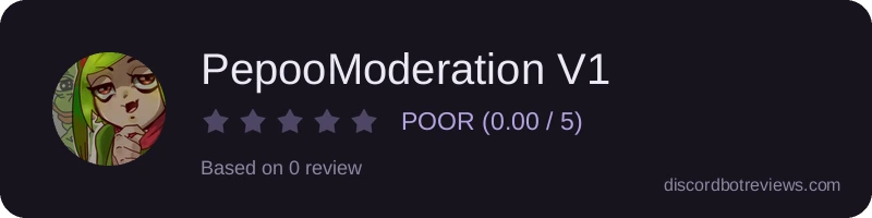 Rating widget preview for PepooModeration V1