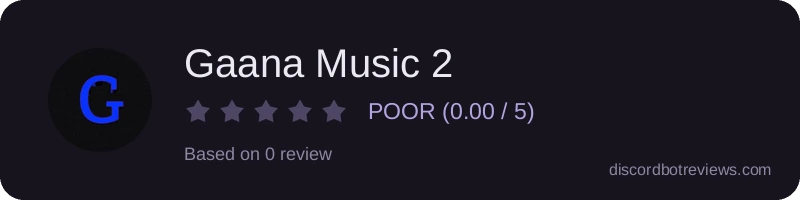 Rating widget preview for Gaana Music 2
