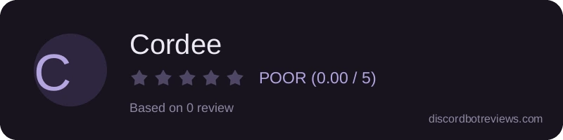 Rating widget preview for Cordee
