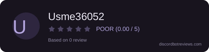 Rating widget preview for Usme36052