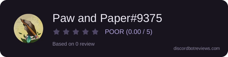 Rating widget preview for Paw and Paper#9375