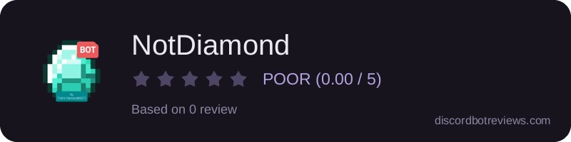Rating widget preview for NotDiamond