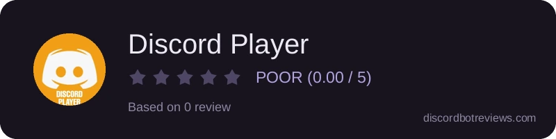 Rating widget preview for Discord Player