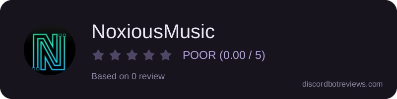 Rating widget preview for NoxiousMusic