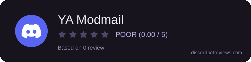 Rating widget preview for YA Modmail