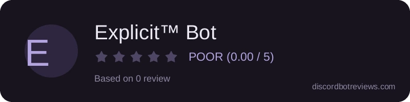 Rating widget preview for Explicit™ Bot