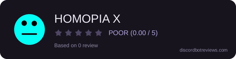 Rating widget preview for HOMOPIA X