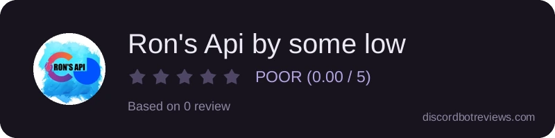 Rating widget preview for Ron's Api by some low