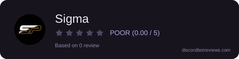 Rating widget preview for Sigma