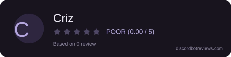 Rating banner for Criz